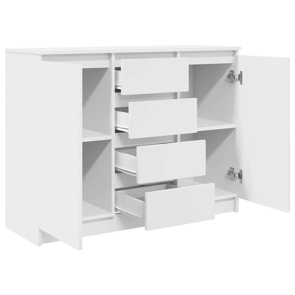 vidaXL Komoda z szufladami Biała 100,5x35x76 cm Drewno klejone