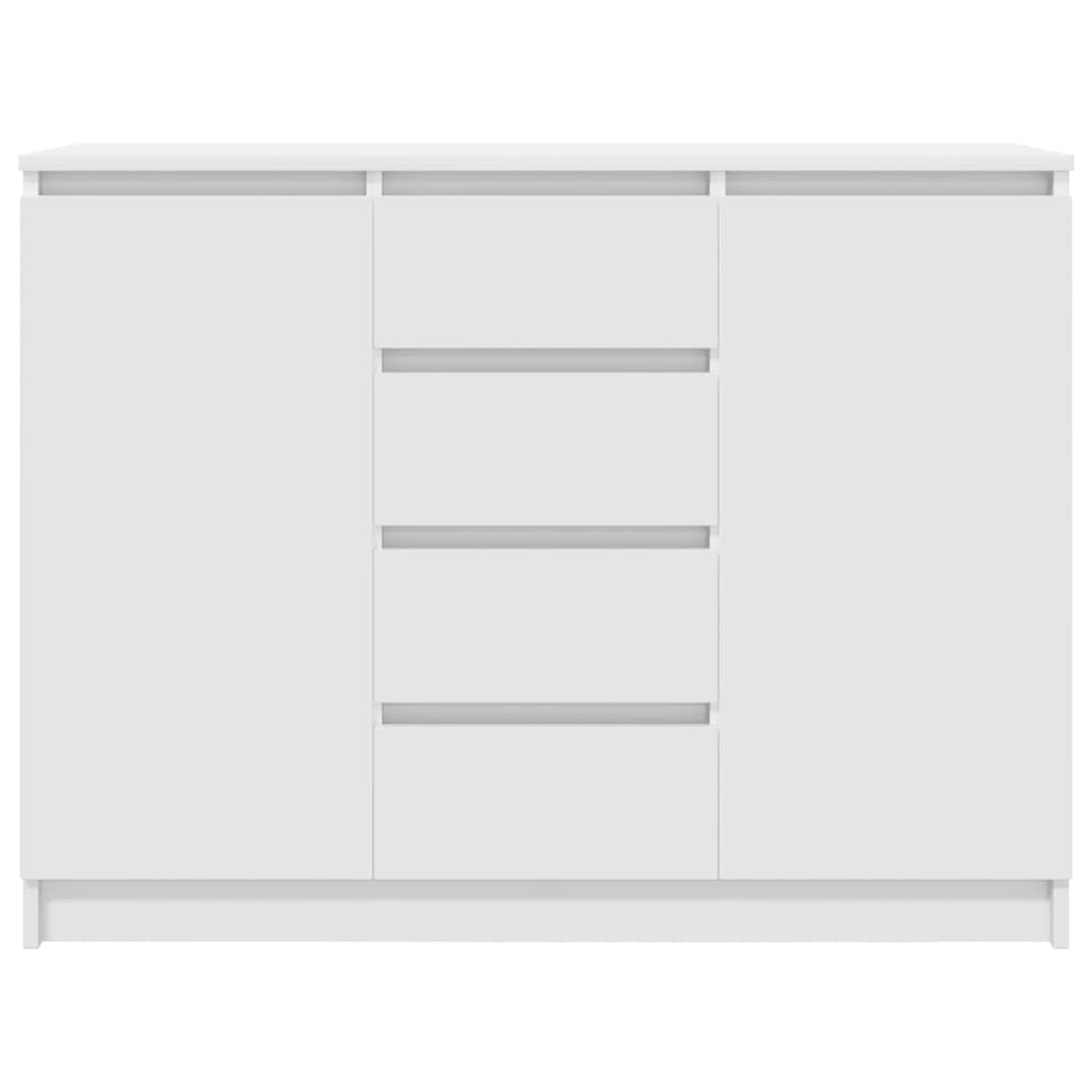 vidaXL Komoda z szufladami Biała 100,5x35x76 cm Drewno klejone
