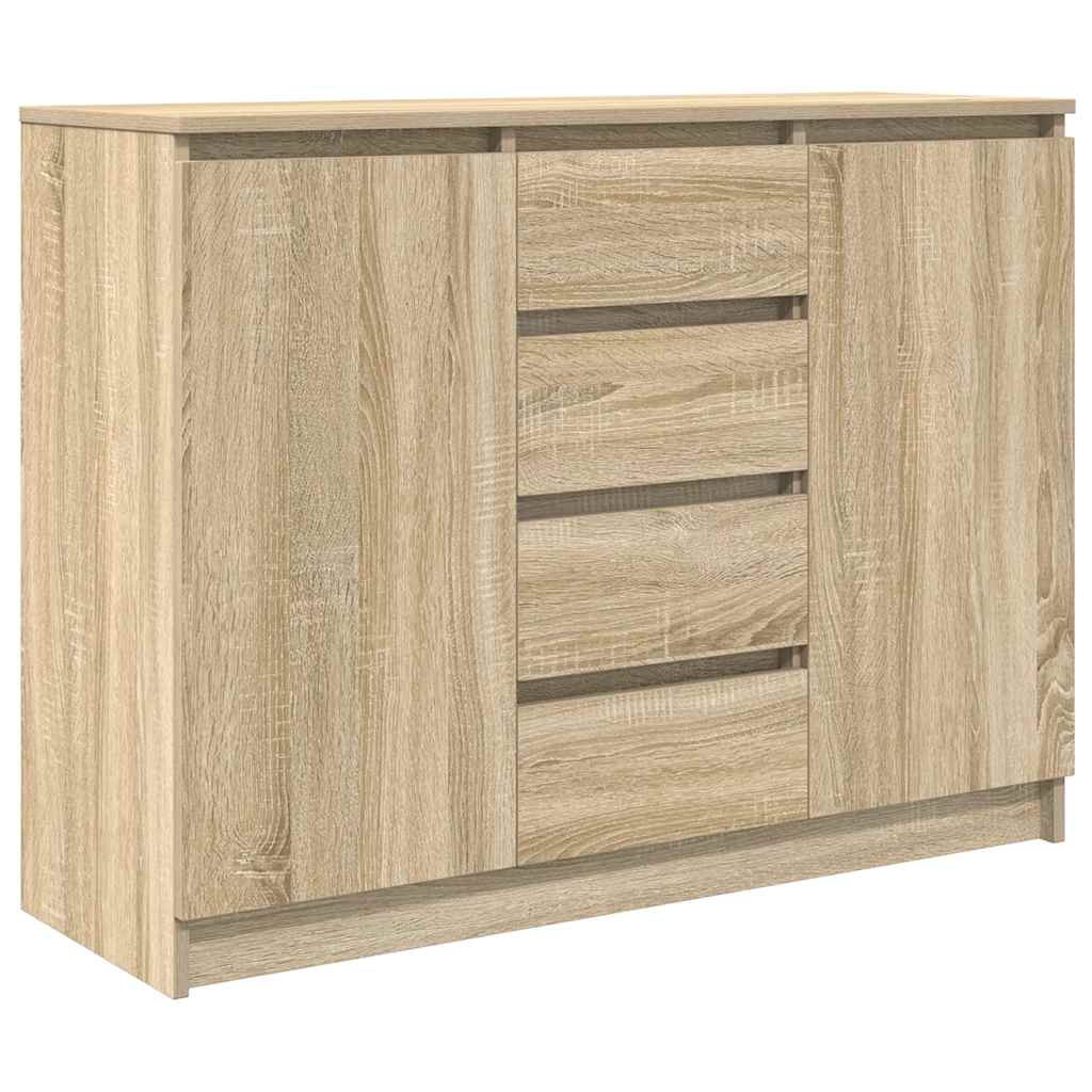 vidaXL Komoda z szufladami Dąb Sonoma 100,5x35x76 cm Drewno klejone