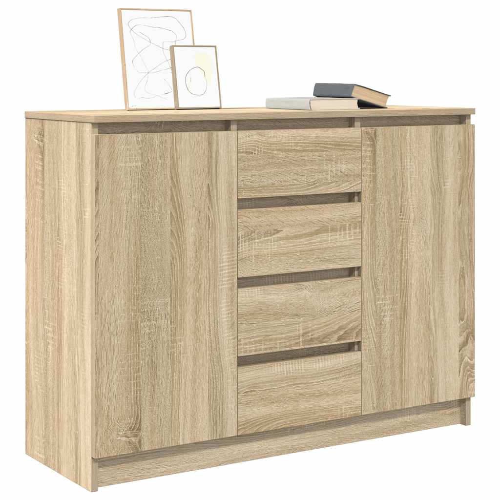 vidaXL Komoda z szufladami Dąb Sonoma 100,5x35x76 cm Drewno klejone