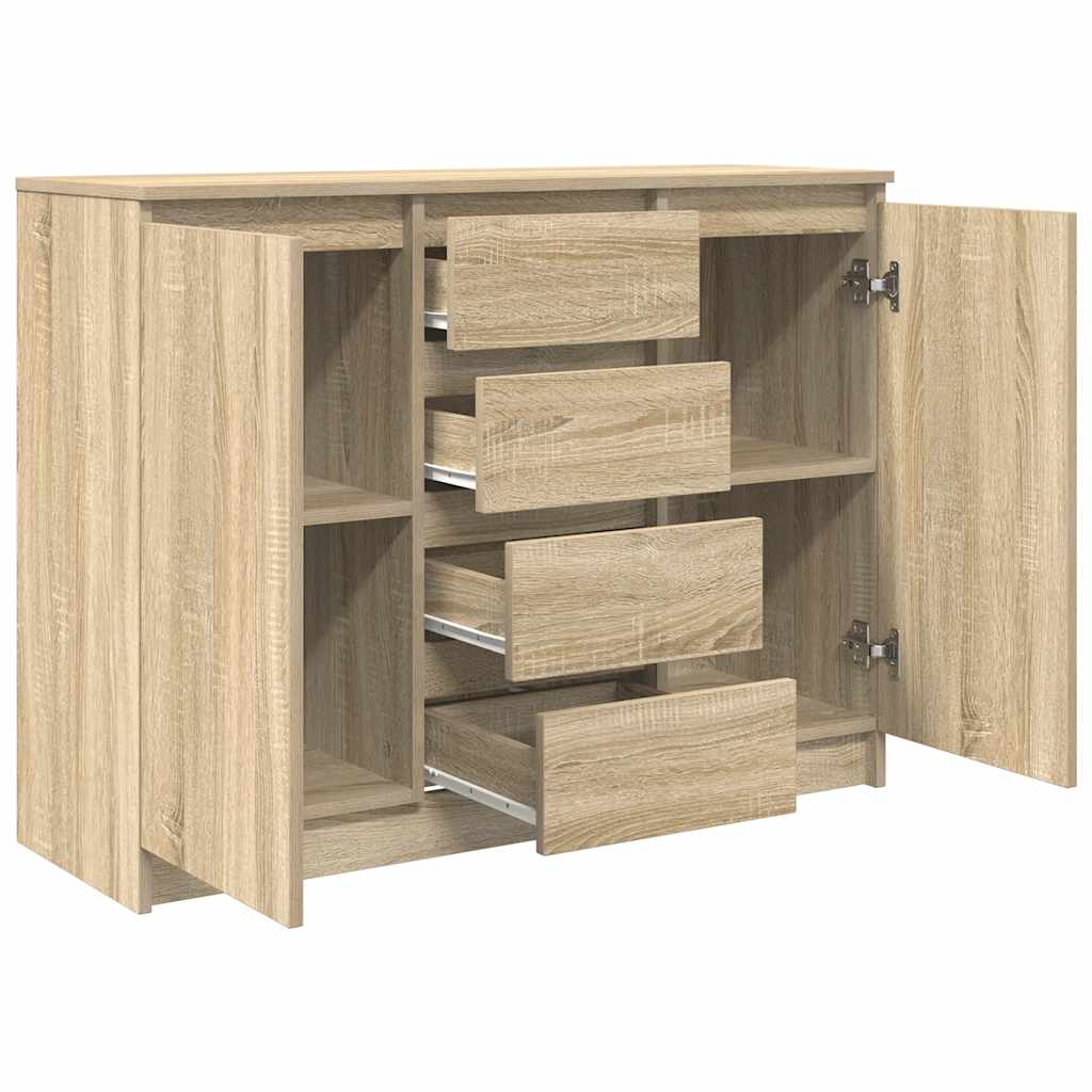 vidaXL Komoda z szufladami Dąb Sonoma 100,5x35x76 cm Drewno klejone