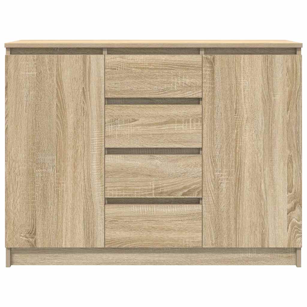 vidaXL Komoda z szufladami Dąb Sonoma 100,5x35x76 cm Drewno klejone