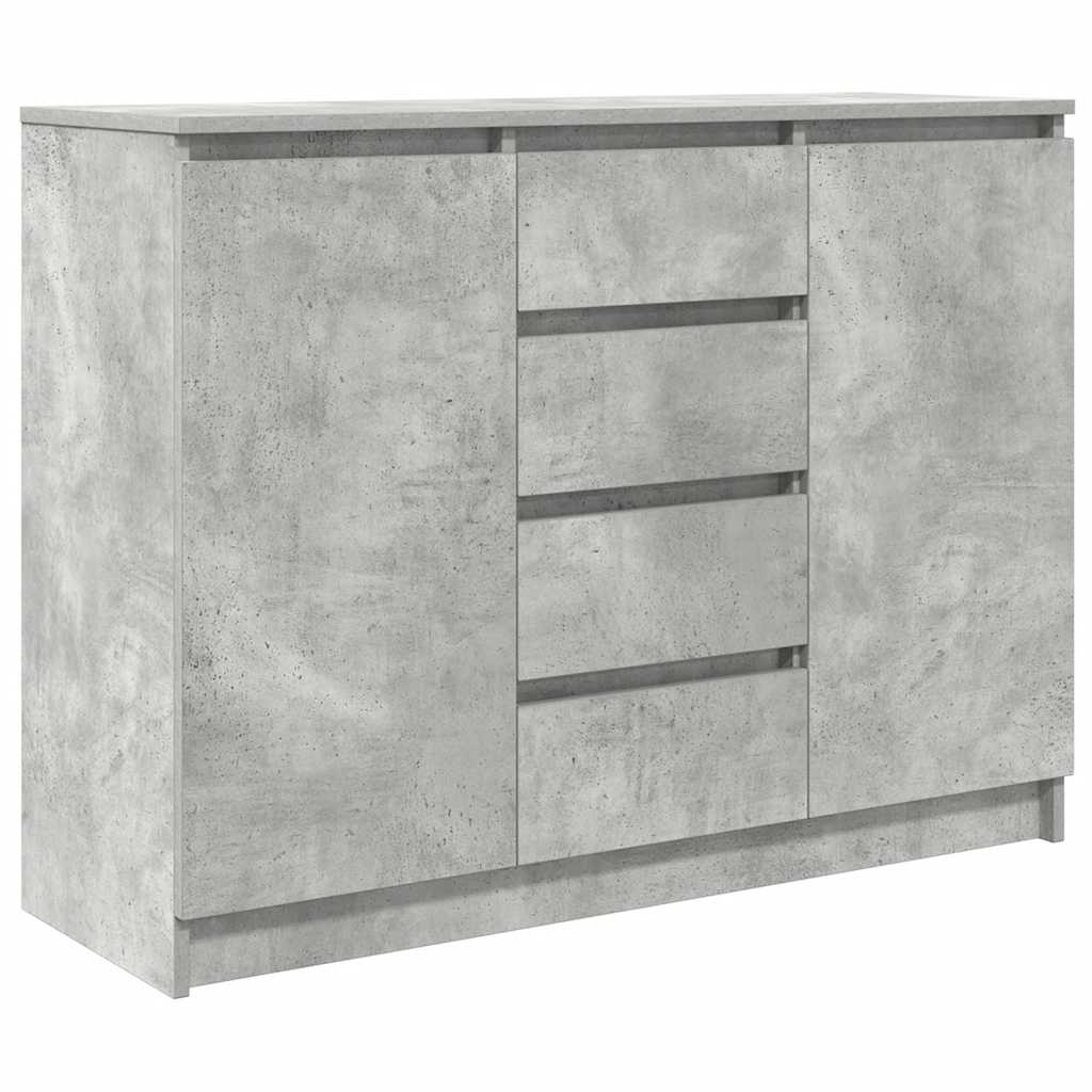 vidaXL Komoda z szufladami Betonowy Szary 100,5x35x76cm Drewno klejone