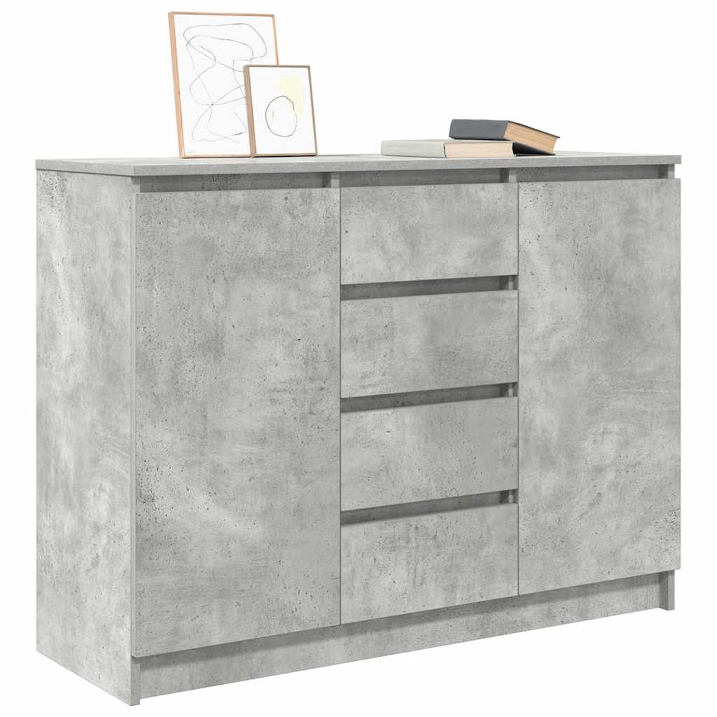 vidaXL Komoda z szufladami Betonowy Szary 100,5x35x76cm Drewno klejone