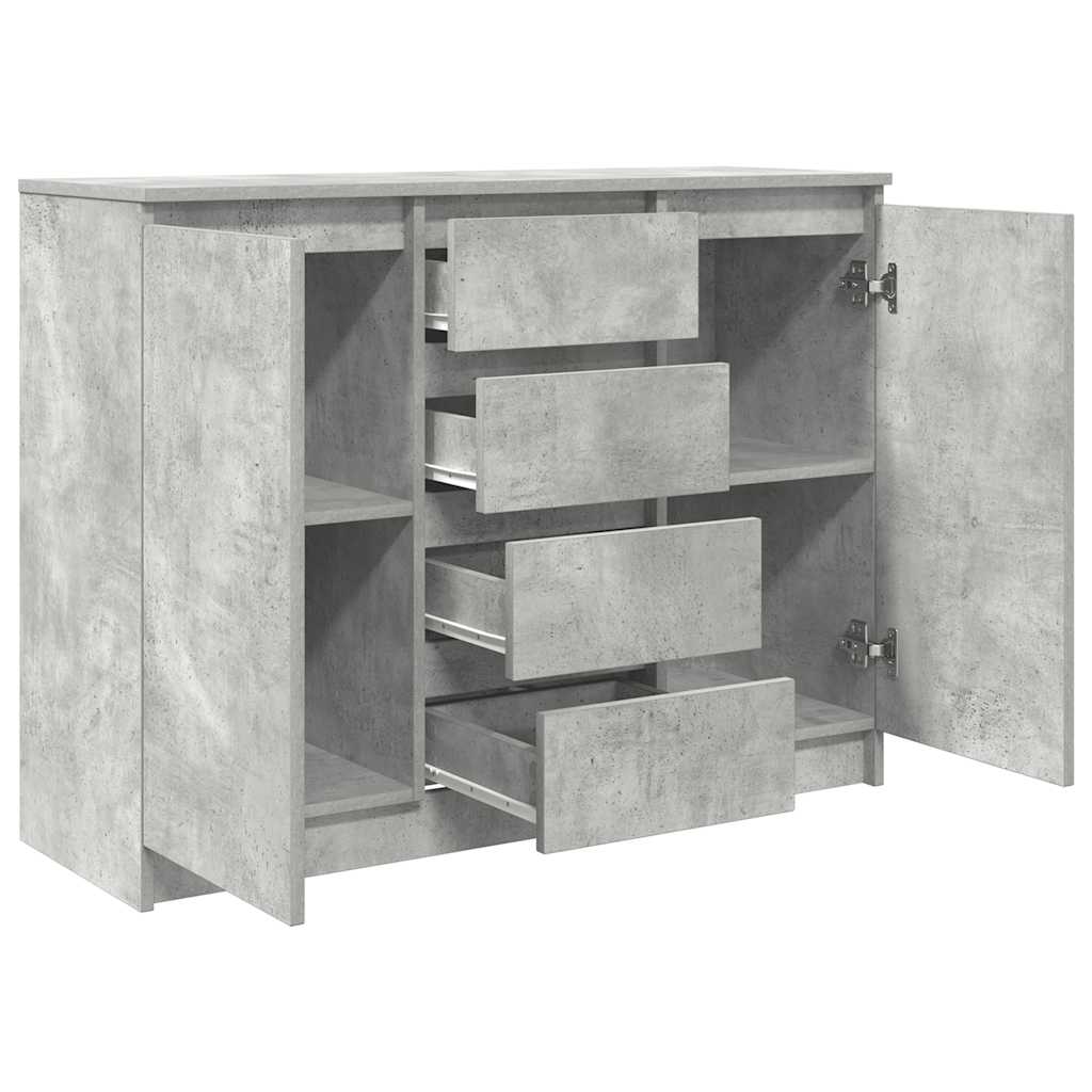 vidaXL Komoda z szufladami Betonowy Szary 100,5x35x76cm Drewno klejone