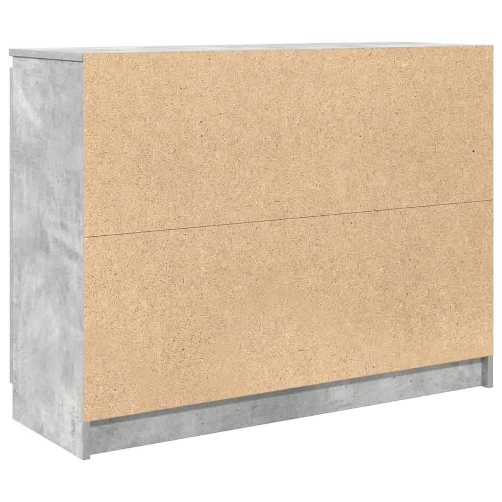 vidaXL Komoda z szufladami Betonowy Szary 100,5x35x76cm Drewno klejone