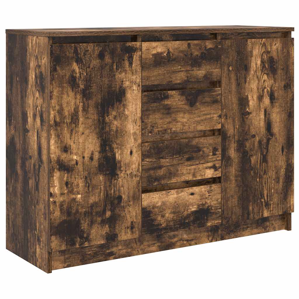 vidaXL Komoda z szufladami Dąb wędzony 100,5x35x76 cm Drewno klejone