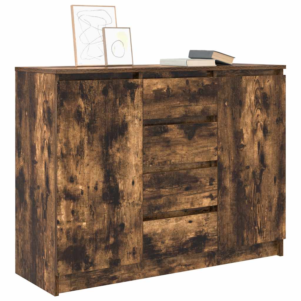 vidaXL Komoda z szufladami Dąb wędzony 100,5x35x76 cm Drewno klejone