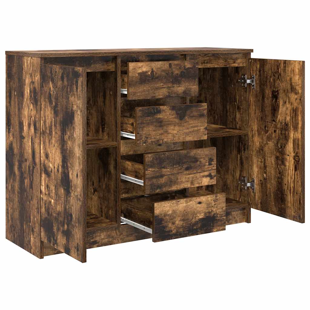 vidaXL Komoda z szufladami Dąb wędzony 100,5x35x76 cm Drewno klejone