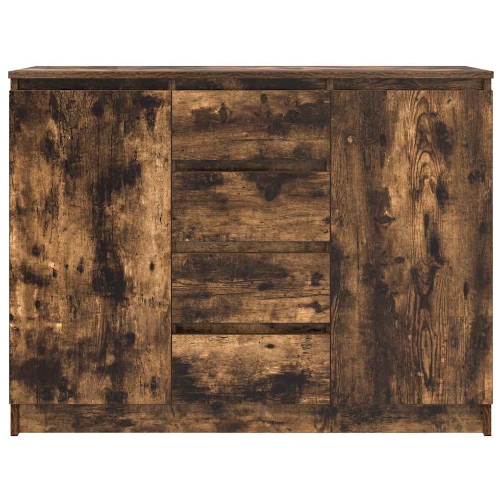 vidaXL Komoda z szufladami Dąb wędzony 100,5x35x76 cm Drewno klejone