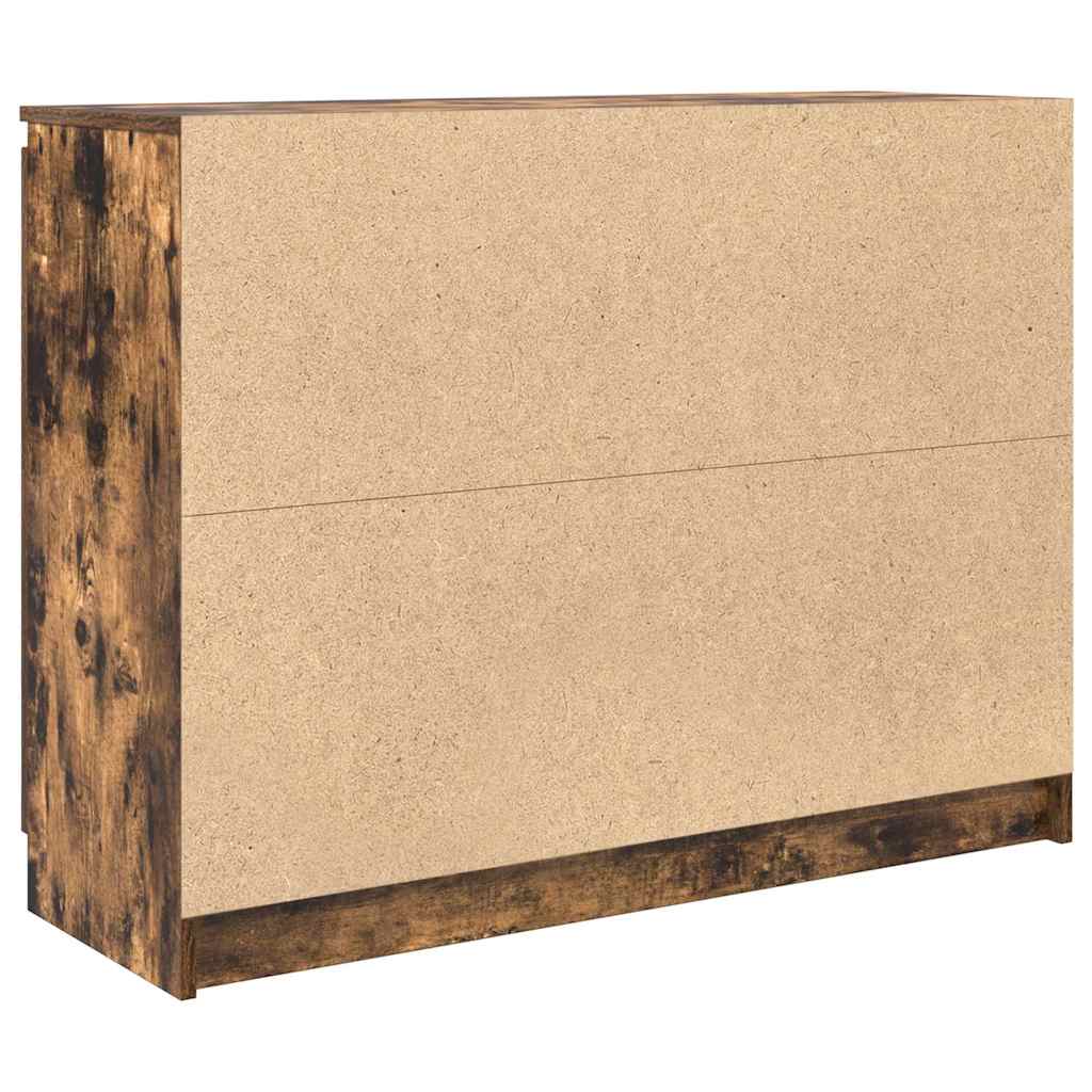 vidaXL Komoda z szufladami Dąb wędzony 100,5x35x76 cm Drewno klejone