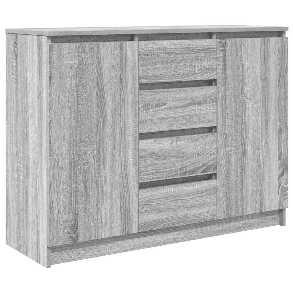 vidaXL Komoda z szufladami Szara Sonoma 100,5x35x76 cm Drewno klejone