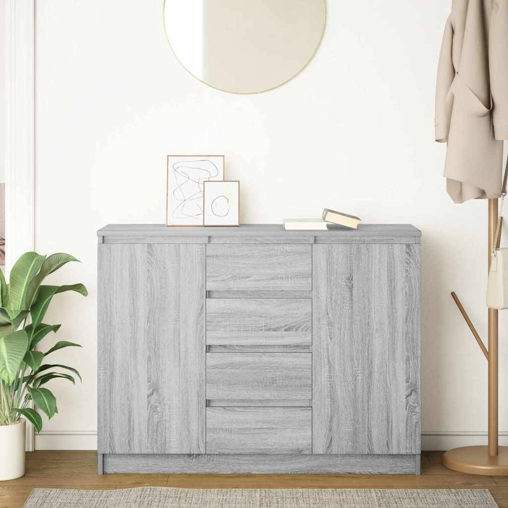 vidaXL Komoda z szufladami Szara Sonoma 100,5x35x76 cm Drewno klejone