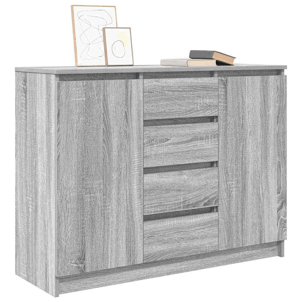 vidaXL Komoda z szufladami Szara Sonoma 100,5x35x76 cm Drewno klejone