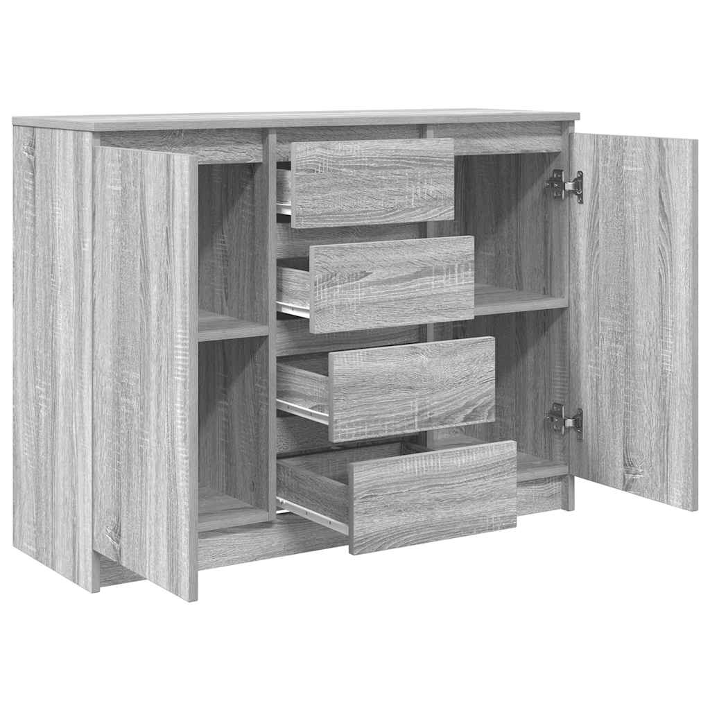 vidaXL Komoda z szufladami Szara Sonoma 100,5x35x76 cm Drewno klejone