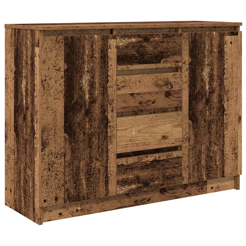 vidaXL Komoda z szufladami Stare drewno 100,5x35x76 cm Drewno klejone