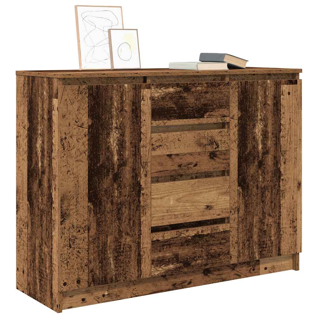 vidaXL Komoda z szufladami Stare drewno 100,5x35x76 cm Drewno klejone