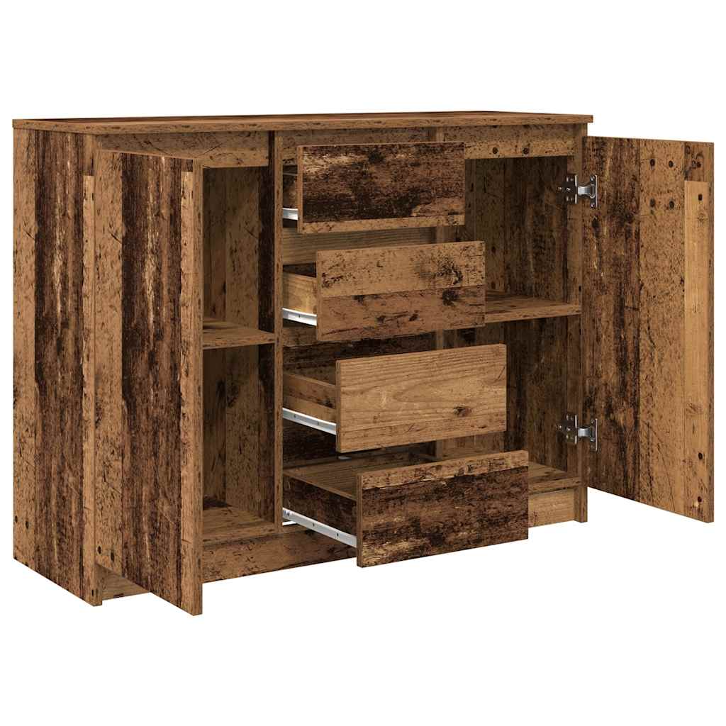 vidaXL Komoda z szufladami Stare drewno 100,5x35x76 cm Drewno klejone