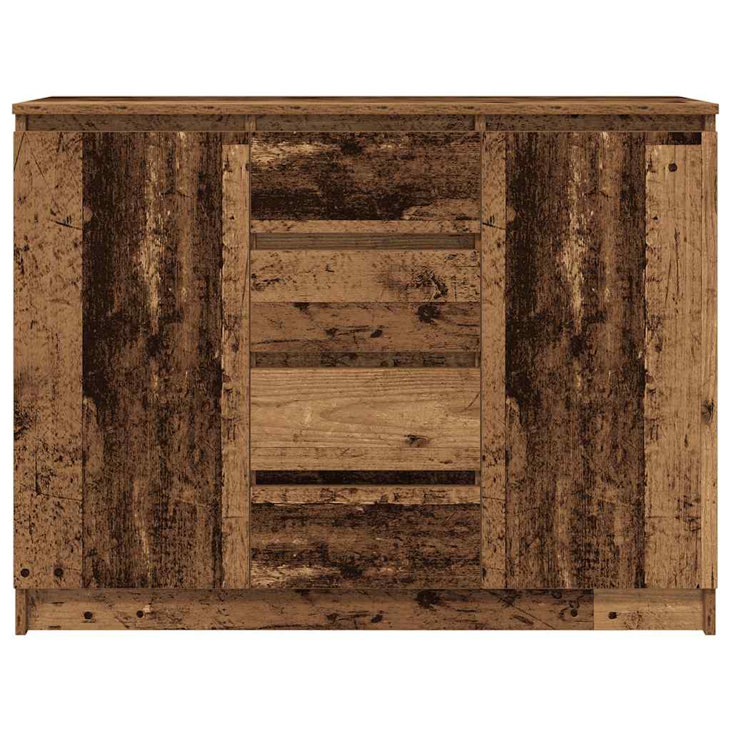 vidaXL Komoda z szufladami Stare drewno 100,5x35x76 cm Drewno klejone