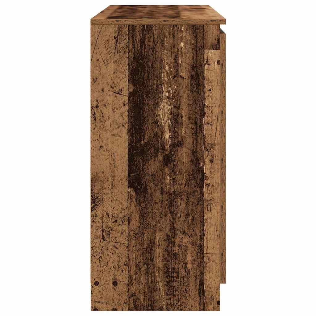 vidaXL Komoda z szufladami Stare drewno 100,5x35x76 cm Drewno klejone