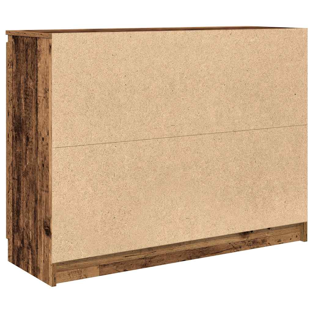 vidaXL Komoda z szufladami Stare drewno 100,5x35x76 cm Drewno klejone