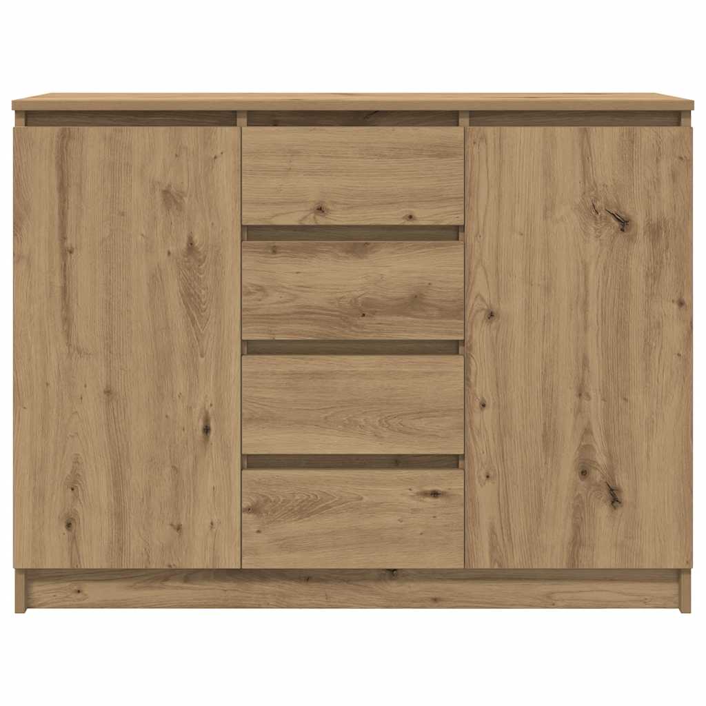 vidaXL Komoda z szufladami Artisan Oak 100,5x35x76 cm Drewno klejone
