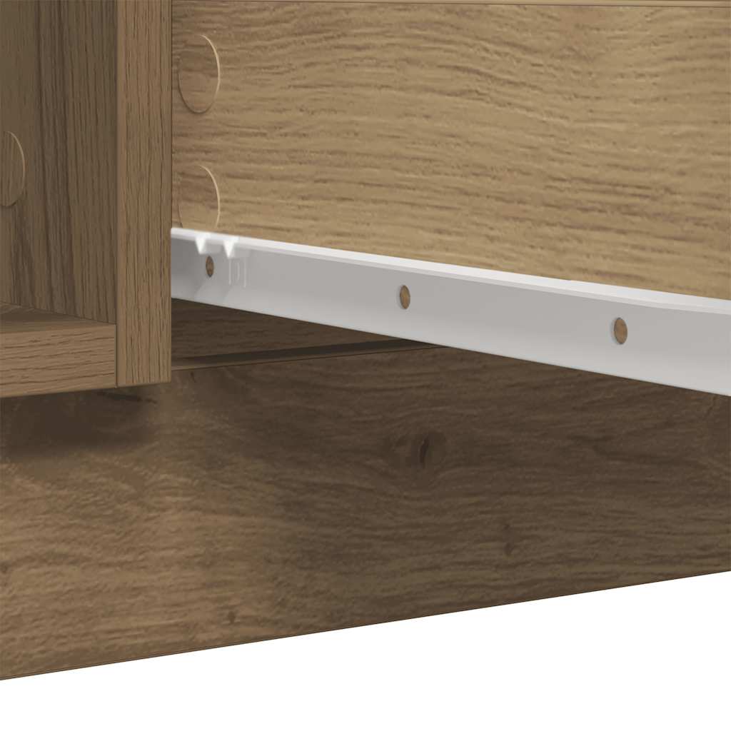 vidaXL Komoda z szufladami Artisan Oak 100,5x35x76 cm Drewno klejone