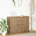 vidaXL Komoda z szufladami Artisan Oak 100,5x35x76 cm Drewno klejone