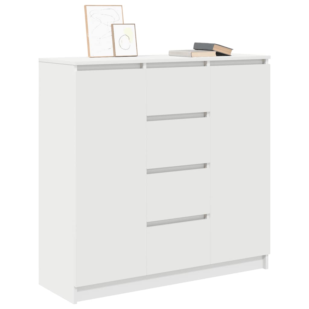 vidaXL Komoda z szufladami Biała 100,5x35x98,5 cm Drewno klejone