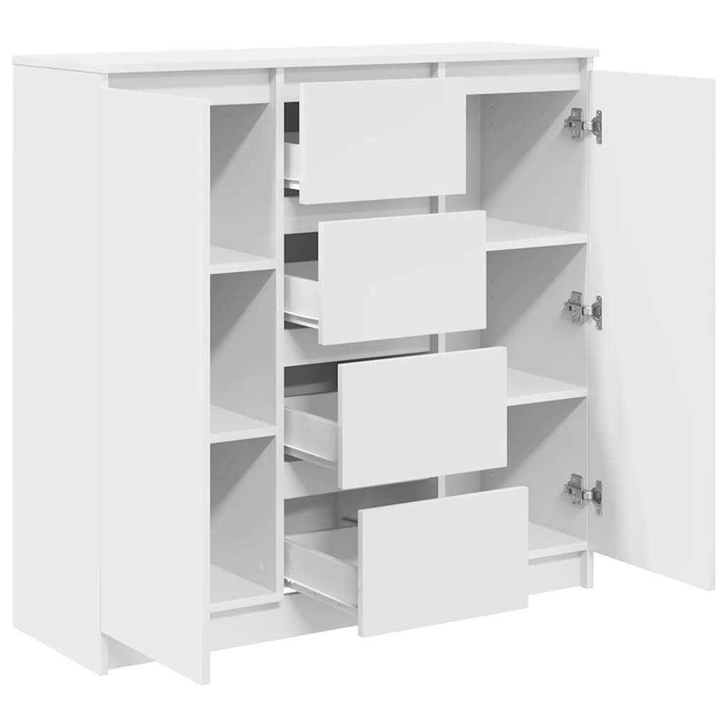 vidaXL Komoda z szufladami Biała 100,5x35x98,5 cm Drewno klejone