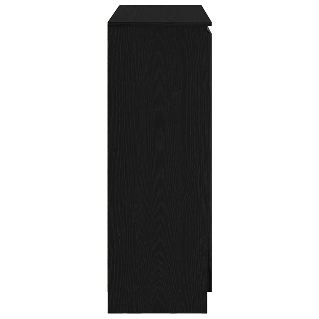 vidaXL Komoda z szufladami Czarny dąb 100,5x35x98,5 cm Drewno klejone