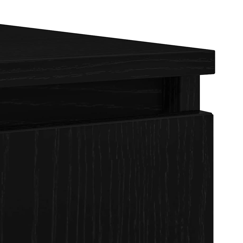 vidaXL Komoda z szufladami Czarny dąb 100,5x35x98,5 cm Drewno klejone