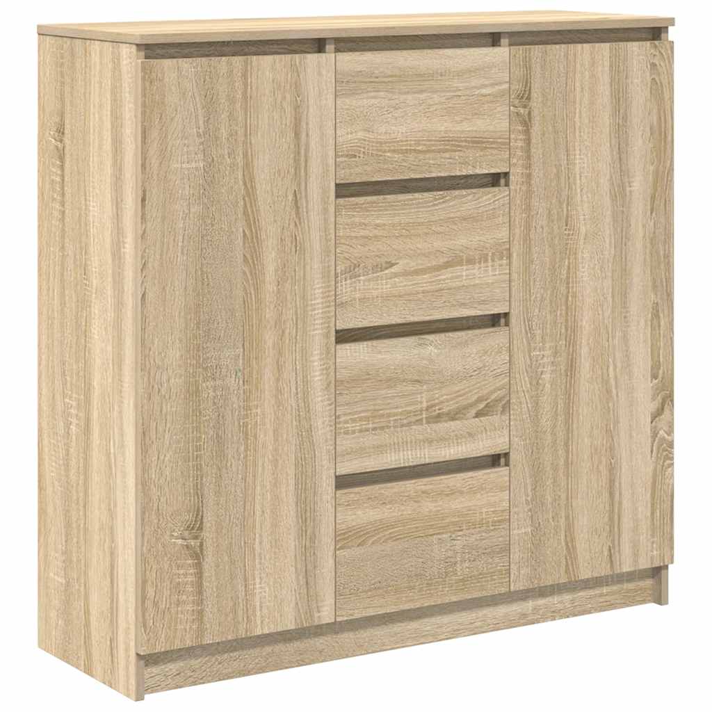 vidaXL Komoda z szufladami Dąb Sonoma 100,5x35x98,5 cm Drewno klejone