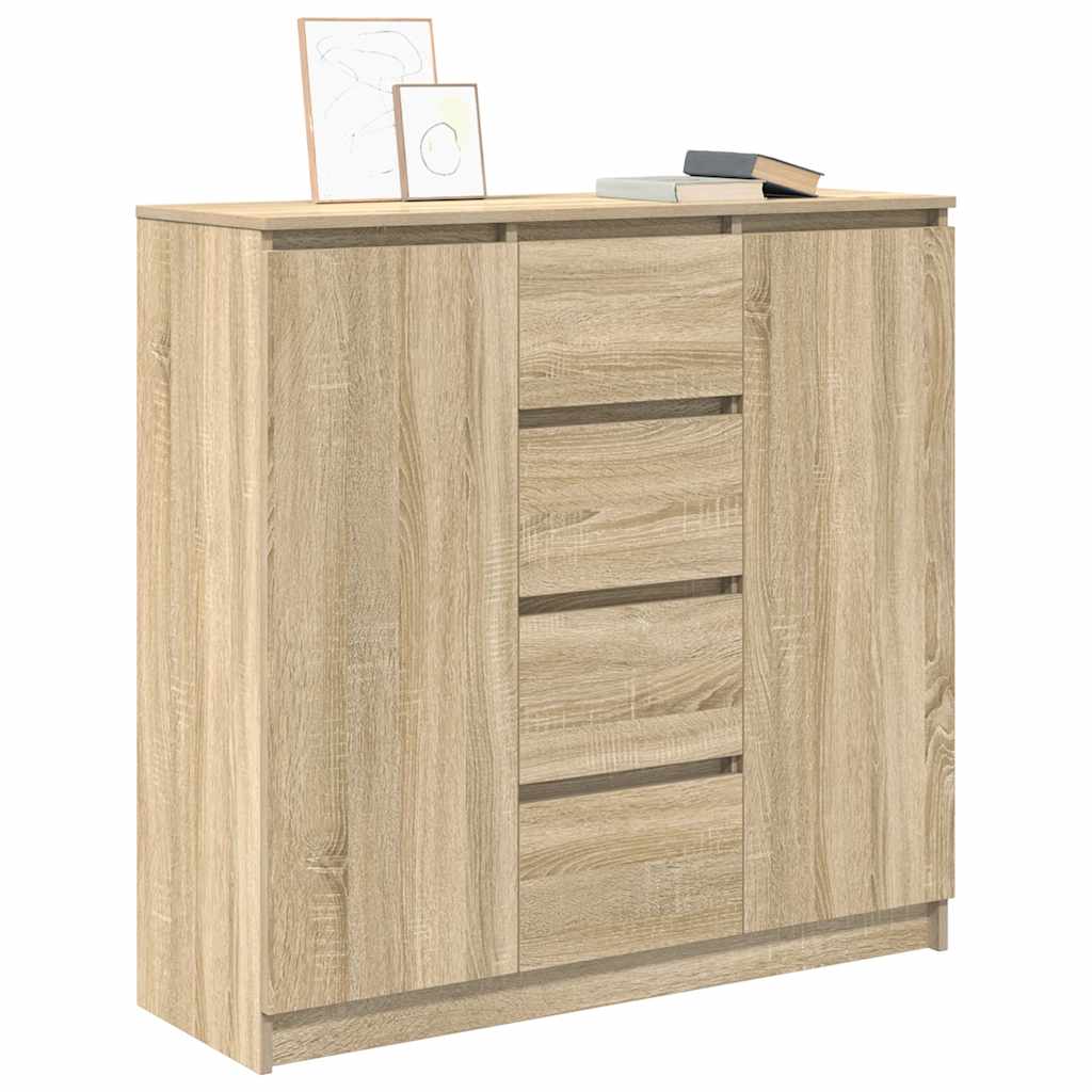 vidaXL Komoda z szufladami Dąb Sonoma 100,5x35x98,5 cm Drewno klejone