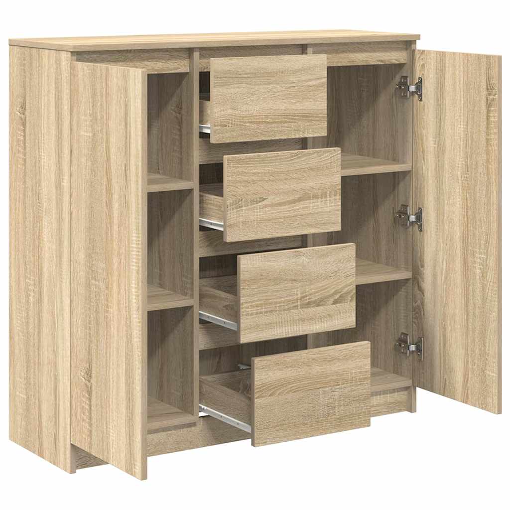 vidaXL Komoda z szufladami Dąb Sonoma 100,5x35x98,5 cm Drewno klejone
