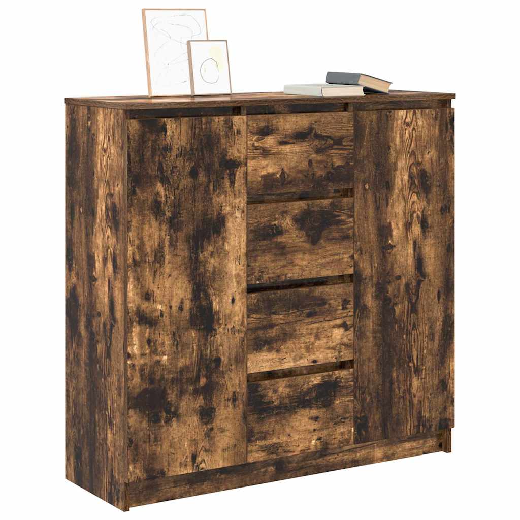 vidaXL Komoda z szufladami Dąb wędzony 100,5x35x98,5 cm Drewno klejone