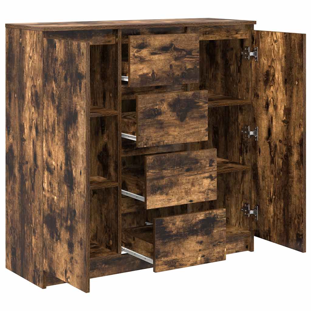 vidaXL Komoda z szufladami Dąb wędzony 100,5x35x98,5 cm Drewno klejone