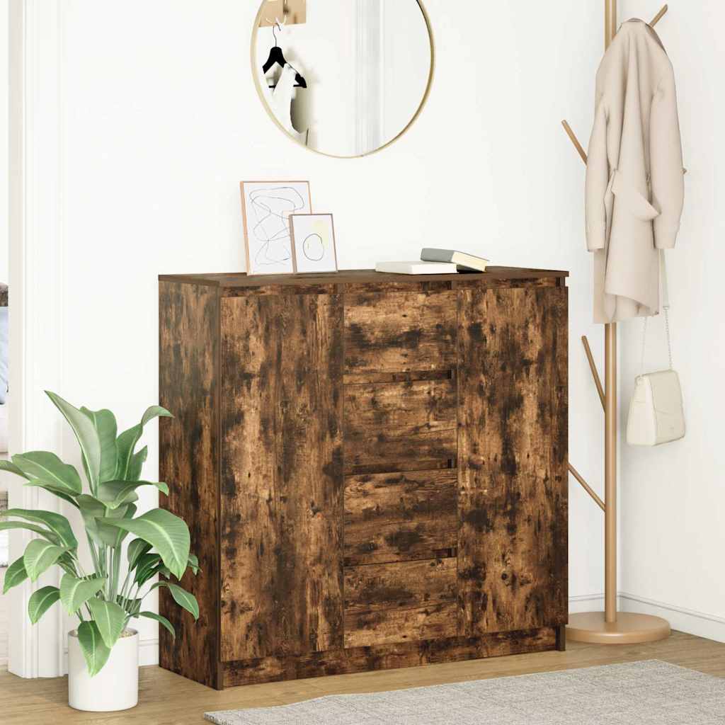 vidaXL Komoda z szufladami Dąb wędzony 100,5x35x98,5 cm Drewno klejone