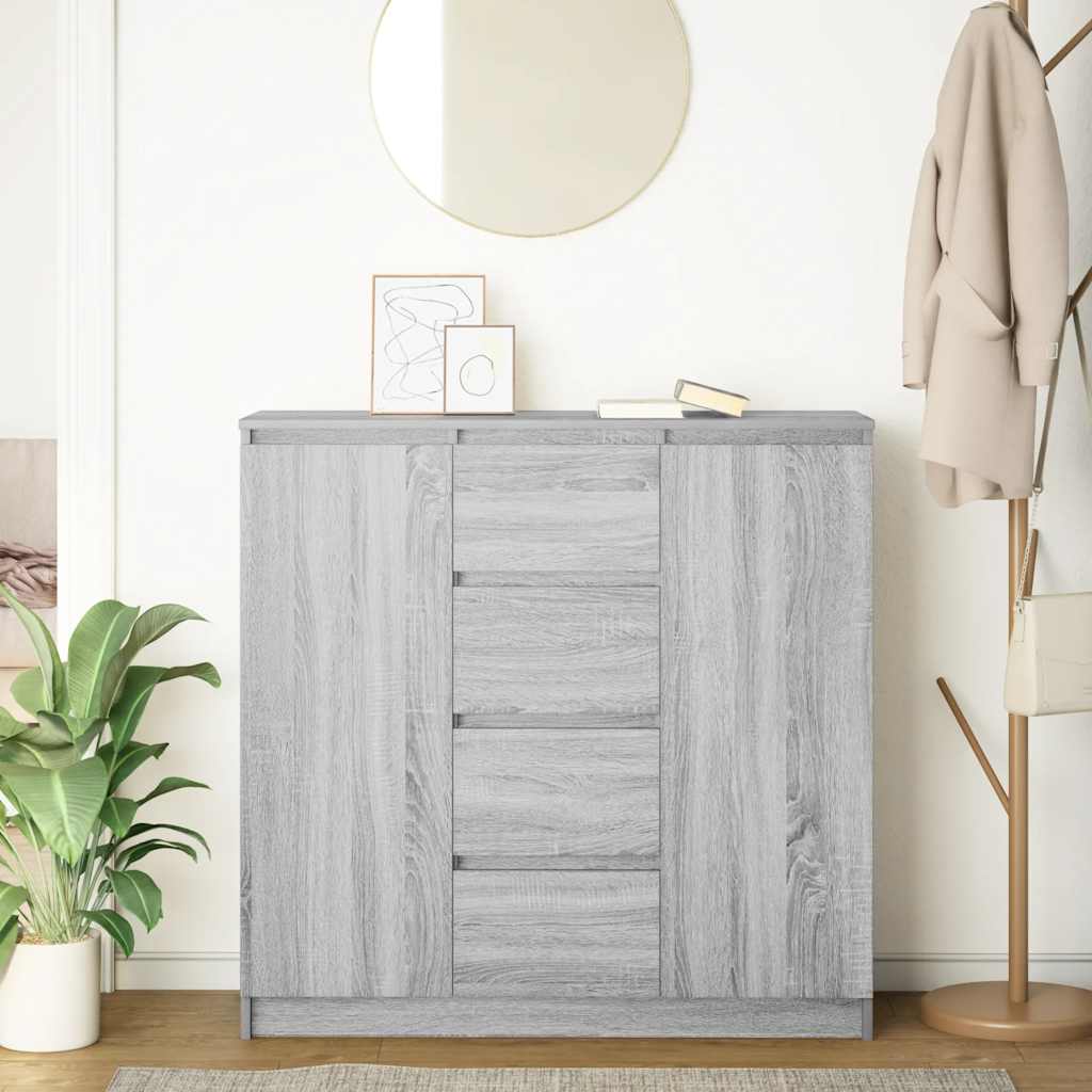 vidaXL Komoda z szufladami Szara Sonoma 100,5x35x98,5 cm