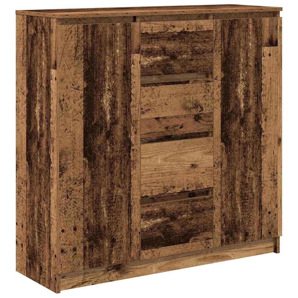 vidaXL Komoda z szufladami Stare drewno 100,5x35x98,5cm Drewno klejone