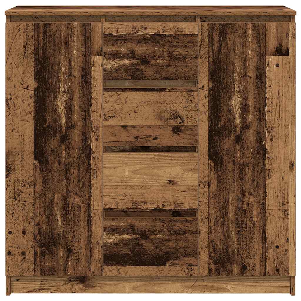vidaXL Komoda z szufladami Stare drewno 100,5x35x98,5cm Drewno klejone