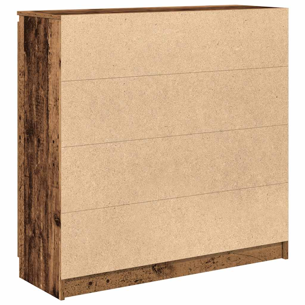 vidaXL Komoda z szufladami Stare drewno 100,5x35x98,5cm Drewno klejone