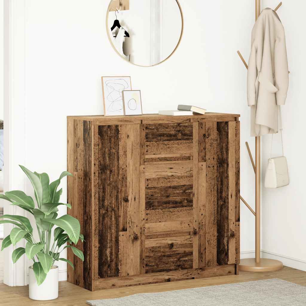 vidaXL Komoda z szufladami Stare drewno 100,5x35x98,5cm Drewno klejone