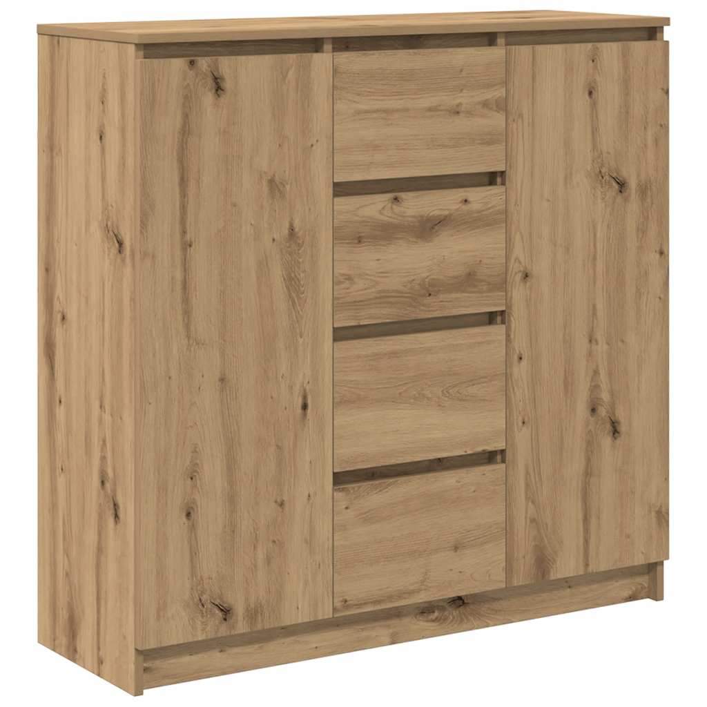 vidaXL Komoda z szufladami Artisan Oak 100,5x35x98,5 cm Drewno klejone