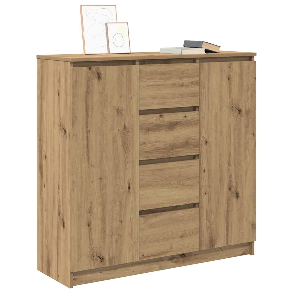 vidaXL Komoda z szufladami Artisan Oak 100,5x35x98,5 cm Drewno klejone