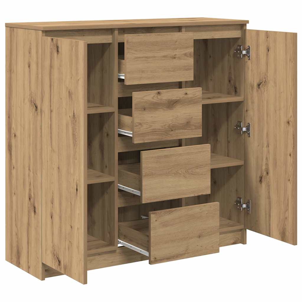 vidaXL Komoda z szufladami Artisan Oak 100,5x35x98,5 cm Drewno klejone