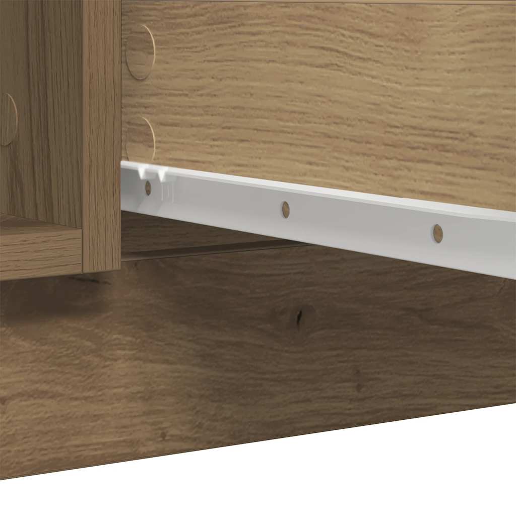 vidaXL Komoda z szufladami Artisan Oak 100,5x35x98,5 cm Drewno klejone
