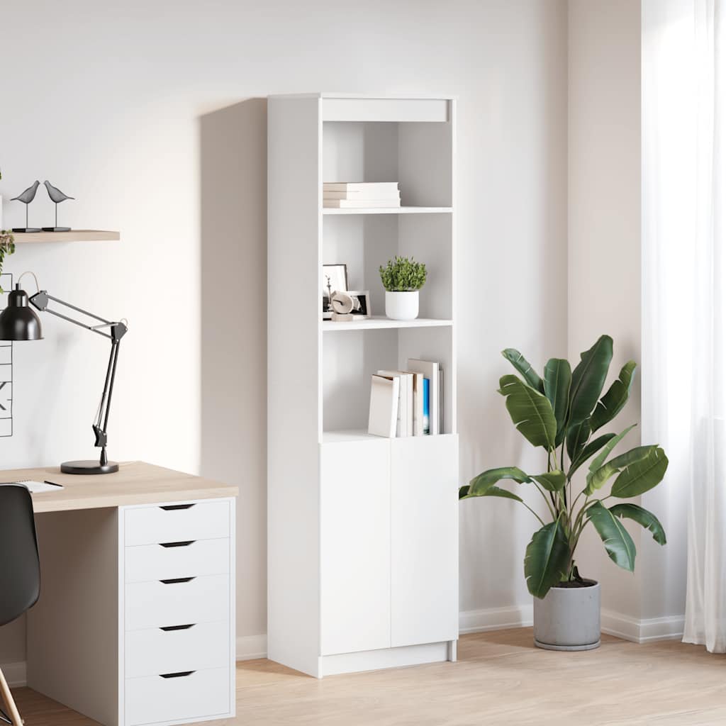 vidaXL Komoda biała 50x35x180 cm Drewno klejone