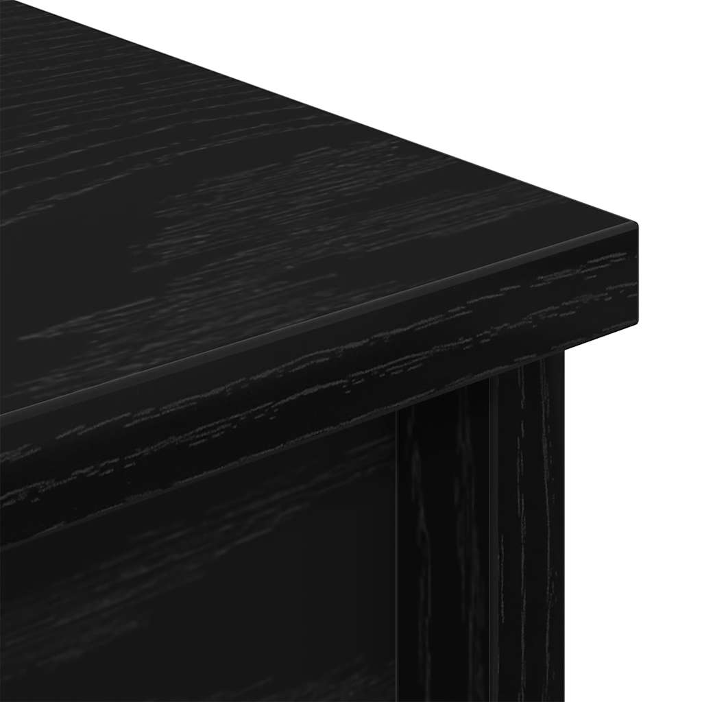 vidaXL Komoda czarna dąb 50x35x180 cm Drewno klejone