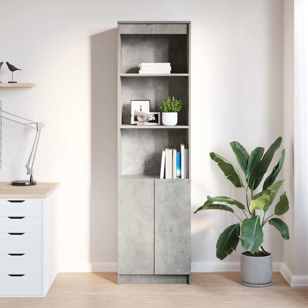 vidaXL Komoda betonowa szara 50x35x180 cm Drewno klejone